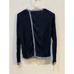 Rag and Bone Ariana Perforated Split-Back Pullover Sweater Black Size: XS Photo 3