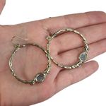 Lot of 10 Pairs of Hoops & Stud Pierced Earrings: LOFT AVON Gold Photo 11