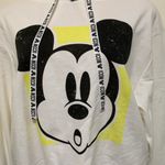 Disney  Parks Oh Boy Mickey Mouse woman cropped hooded sweater size MEDIUM Photo 2