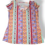 Kristin Nicole 🎈 Beautiful Vibrant Blouse Size XL Multi colored Boho Vibes Photo 1