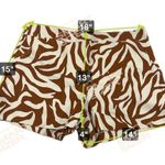 Spanx On The Go Brown Zebra Print Stretch Control Shorts Size XL Photo 12
