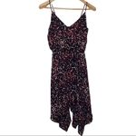 Peyton Jensen Colton leopard asymmetrical hem dress in rust black combo size XS Photo 21