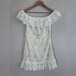 superdown Revolve  Samantha White Lace Off The Shoulder Mini Dress size Small $70 Photo 3