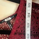 Marissa Webb Cybil Maroon Lace Dress Flutter Sleeve Cocktail Dress Small Red Photo 5