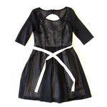 Plenty By Tracy Reese NWT Estella in Black Laser Cut Out Back Skater Dress 4 Photo 0