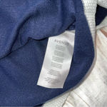 Avenue  Navy Blue Cream Metallic Trim Layered Cardigan Sweater Sz 14/16 Photo 9