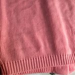 Vintage 60s 70s Sears Sweater Bubblegum Pink Cable Knit Cardigan Pearlescent szL Size L Photo 7