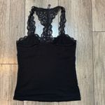 Electric Pink  Black‎ Lace Racerback Tank Top Sleeveless Casual Women's Large Photo 3