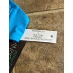 California Waves Blue Knotted Bandeau Bikini Top True Cyan Size Small Photo 7