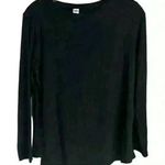 Old Navy Women's Luxe Black Long Sleeve Top Size S Casual Basic Tee Photo 0