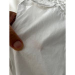 Coldwater Creek  White long sleeve lace overlay collar Button-Up Shirt Size PL 14 Photo 3