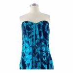 Jay Godfrey  Silk Chiffon Sleeveless Cocktail Dress Blue Mini Sweetheart 10 EUC Photo 2