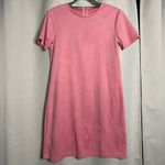 ZARA Light Pink Faux Suede Tshirt Shift Dress Small Photo 3