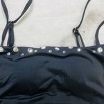 Bar III Nailhead Embellished Studded Bikini Swim Top Size S Black New Bandeau Photo 1