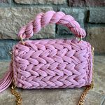 Pink Marshmellow Crochet Crossbody Bag Photo 1
