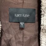 Karen Kane  Faux Fur vest Size Small open front animal print Photo 2