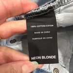 Neon Blonde Siren Zip‎ Cut Off Denim Mini Skirt in Shattered Blues Blue Size undefined Photo 6