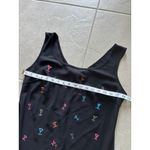 Onyx Nite Dress Womens 12P Black Slinky Maxi Party Martini Glasses Artsy Vintage Photo 6