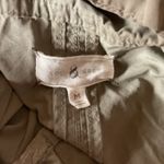 Lou & grey  Khaki Utility Drawstring Waist Roomy Trench Coat Jacket Women's M Photo 5