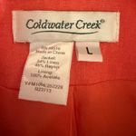 Coldwater Creek  Linen Blend Coral Open Front Blazer Jacket Women’s Large Photo 1
