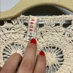 Raga  Crochet Fringe Poncho The Betsy Festival Boho Indie Cottage Size Small Photo 2