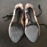 ZARA  Snakeskin Lace-Up Sandals Party Heels Zipper Back 39 US 8.5 Photo 6