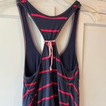 Free People  Vintage Striped Racerback Ribbon Tie Small Navy Photo 4