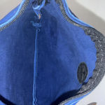 Aloha From Hawaii Dyed Leather Embellished Zip Wristlet Coin Purse Wooden Fish Blue Photo 9