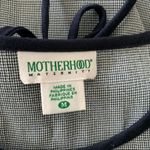 Motherhood Maternity  M Navy Blue & White Modest Maxi Dress Tie Back Photo 8