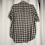 Madewell Black and White Buffalo Plaid Oversized Button Up Top XS Photo 1
