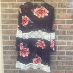 Sweet Rain Floral bwith lace accents cardigan by  size lg Photo 1