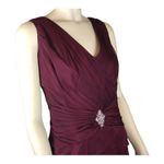 JADE BY JASMINE J9914Tiered sleevless maxi dress in cranberry size 18 Photo 5