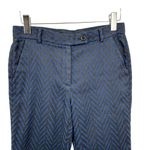 Madewell Et Sezane pants women's 4 crop chevron career dress trouser blue black Photo 2