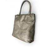 J.Crew metallic tote bag with zippered compartments leather gold shoulder purse Photo 4