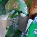 J.Crew  Kelly Green Floral Smocked Ruffle Pajama Tank Top Size L Photo 4