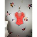 Free People  Intimately Coral Blush Up Ruched Blouse - Size - Small Photo 4
