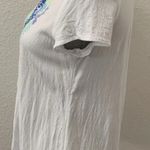 Lilly Pulitzer  Sea Ave Resort White Blue Embroidered Top XXS V Neck Top RARE HTF Photo 6