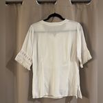 Source Unknown Serviano White Embroidered Top with Pink and Blue Accents Photo 2