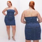 Good American  Fit For Success Denim Tube Mini Dress L Photo 4