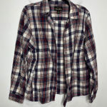 Noble outfitters plaid button down shirt 100% cotton casual western women's 1X Pink Photo 0