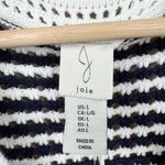 Joie  Navy and White Striped Button Knit Vest Top Sleeveless Size L Photo 5
