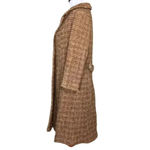 Vintage 60s Mod Brown Wool Tweed Long Formal Dress Coat XS Union Made. Has Flaws Photo 4