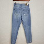 American Eagle Blue Distressed Mom Jean Ripped Knee Fashion Photo 1