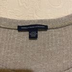 American Eagle Tan Neutral Stretchy Ribbed Casual Short Sleeve Shirt Photo 3