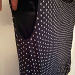 Loft Ann Taylor  Black and White Fitted, Ruched Dress, size SP Photo 2