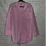 SKIMS Hotel Collection Cotton Long Sleeve Button Up Nightshirt Sleep Shirtdress Photo 1
