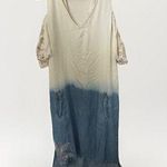 Billy T BT Chambray Dress Womens SzMedium Ombre Embroidered Boho Coastal Beach Blue Size M Photo 0