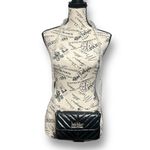 Nicole Miller  NWT Black Quilted Crossbody Bag Chevron Gold Chain Strap Purse Photo 1