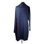 CAbi  Round Up Sweater Knit Dress #4390 Cobalt Navy Blue Wide Collar Pullover XL Photo 2