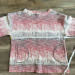 Anthropologie  Postmark Soundwaves Sweater Size Medium 3/4 Length Sleeves Red Photo 9